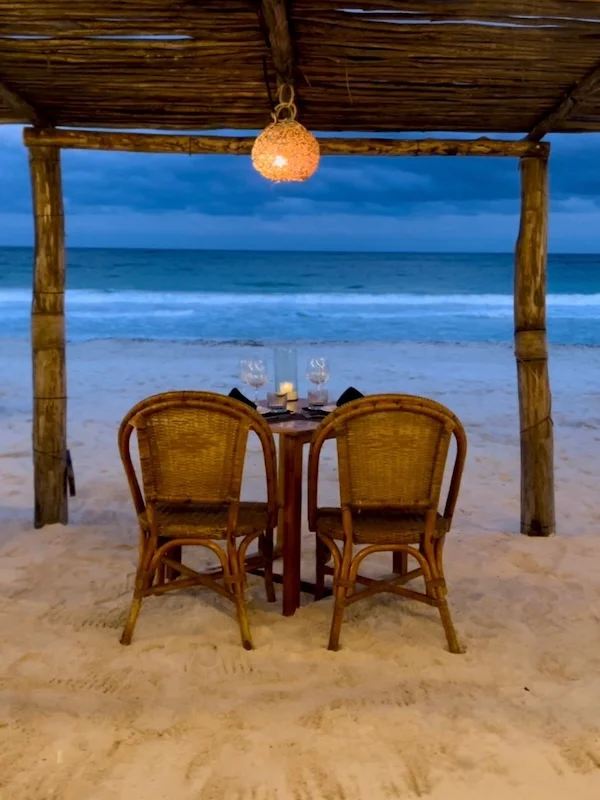 Hotel Dune Tulum Playa | Cena Romantica